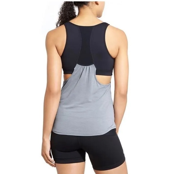 Athleta Freedom Super Charged mesh tank w/ built in sports bra Sz-S Z3 - Picture 1 of 11